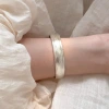 Xiaohongshu's best-selling traditional matte silver pigment ring wide bracelet, light luxury, niche and exquisite layering, one-piece consignment Application Scenario